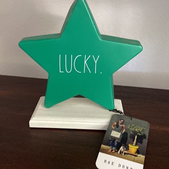 Rae Dunn  Metal Lucky Star ⭐️ green NWT - Picture 3 of 6